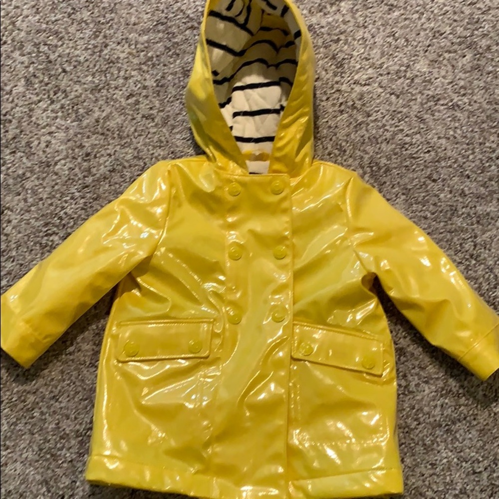 Yellow rain jacket